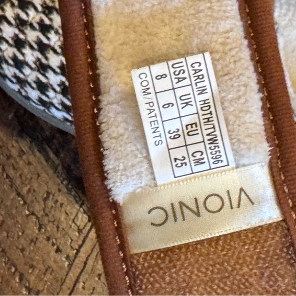 Vionic Carlin Orthopedic Houndstooth Supportive Slippers with Velcro Closure - Picture 10 of 11